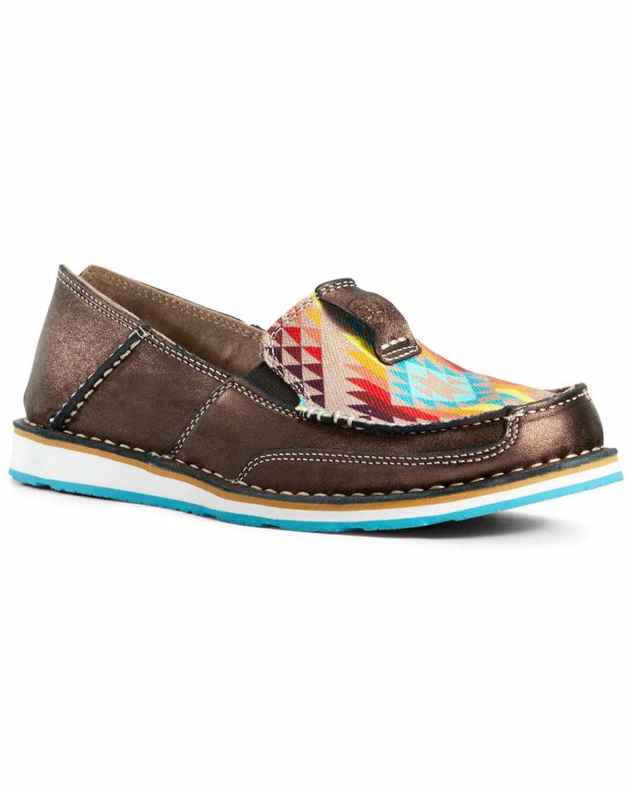 Boots & Shoes * | Ariat Women'S Rainbow Southwestern Cruiser Shoes Moc Toe Sale