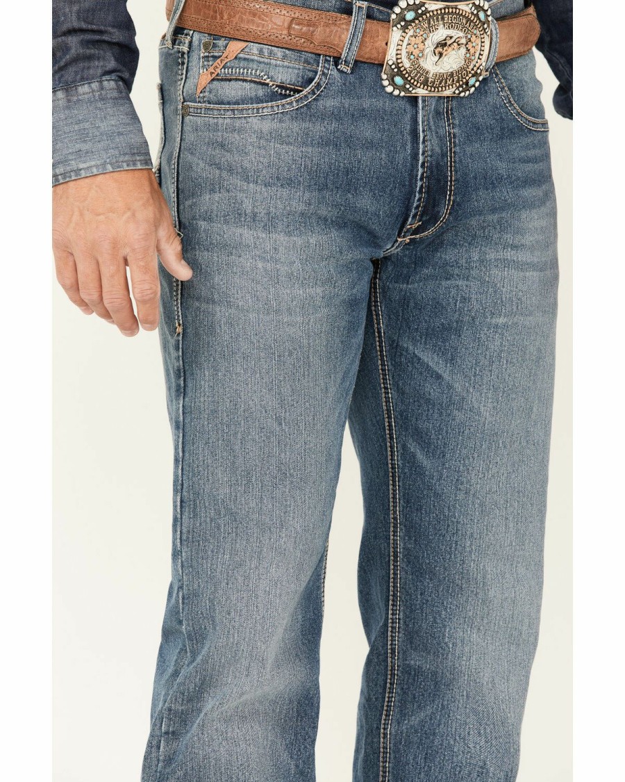 Men'S Clothing * | Ariat Men'S M5 Tulsa Medium Wash Stretch Straight Leg Jeans Discount