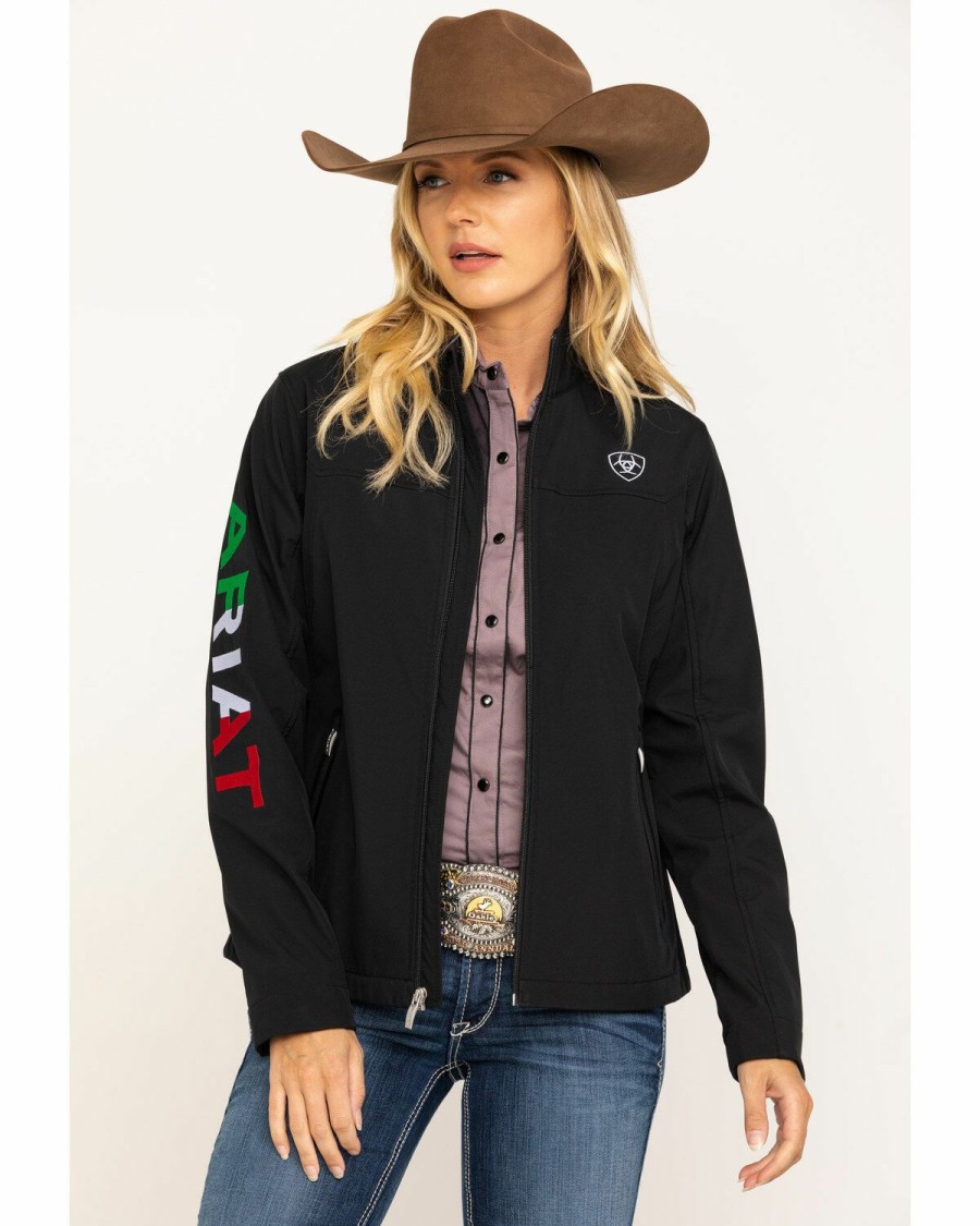 Women'S Clothing * | Ariat Women'S Classic Team Mexico Flag Softshell Jacket Outlet