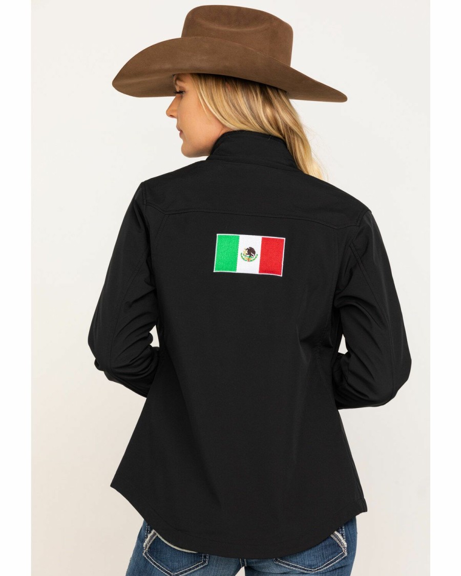 Women'S Clothing * | Ariat Women'S Classic Team Mexico Flag Softshell Jacket Outlet