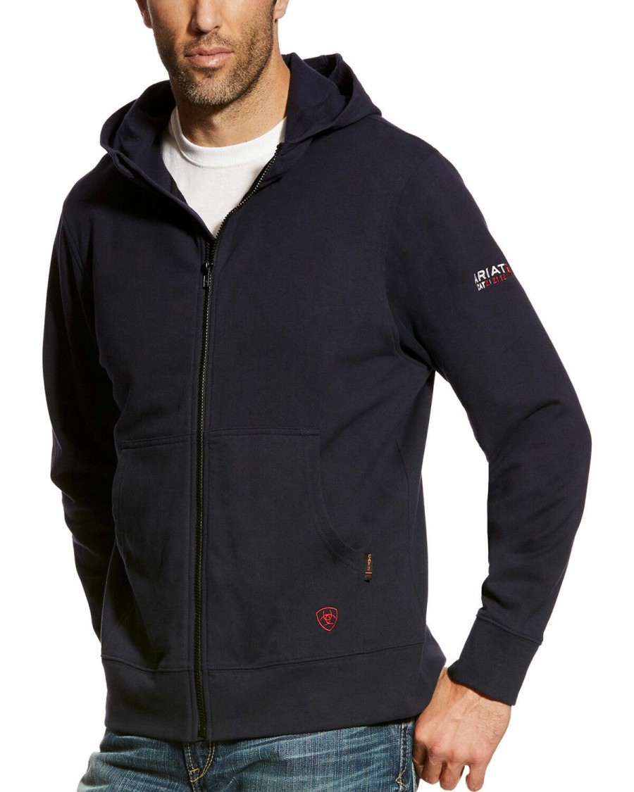 Men'S Clothing * | Ariat Men'S Fr Full Zip Hoodie Sale