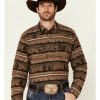 Men'S Clothing * | Ariat Men'S Hawthorne Retro Scenic Stripe Long Sleeve Snap Western Shirt Sale