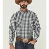 Men'S Clothing * | Ariat Men'S Wf Dereck Small Plaid Western Shirt Big & Tall Online