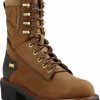 Boots & Shoes * | Ariat Men'S Brown Powerline H2O Work Boots Soft Toe Outlet