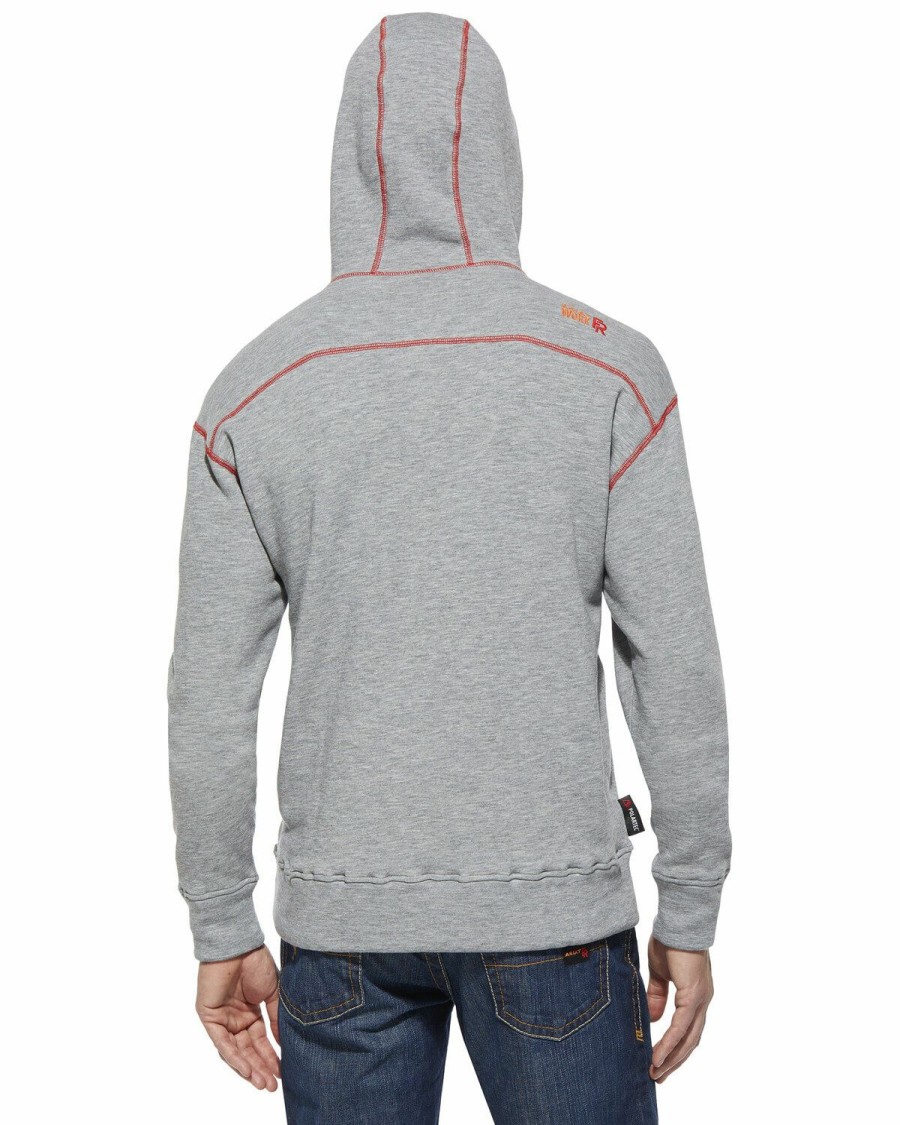 Men'S Clothing * | Ariat Men'S Fr Polartec Work Hooded Sweatshirt Big Sale