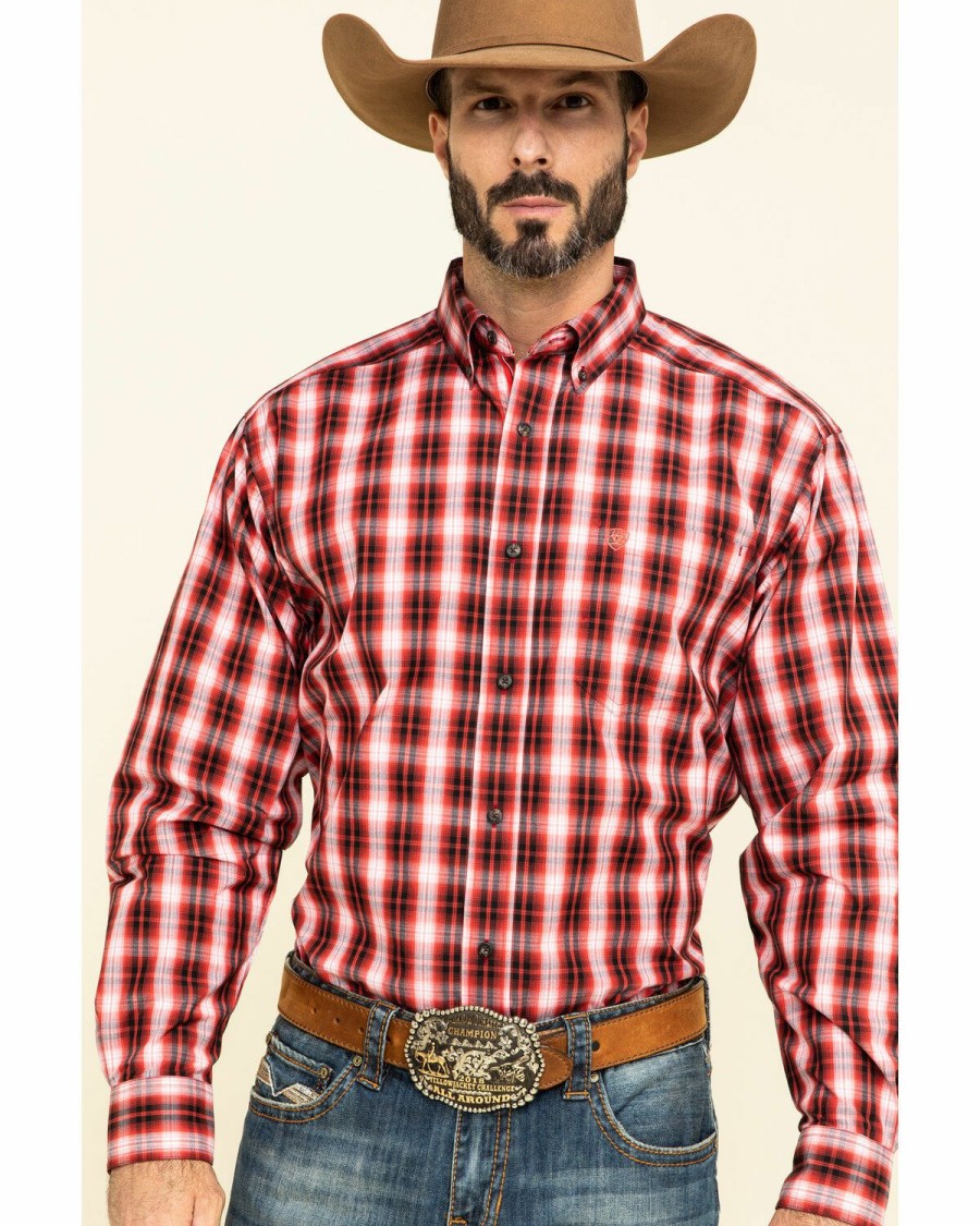 Men'S Clothing * | Ariat Men'S Impala Plaid Long Sleeve Western Shirt Outlet