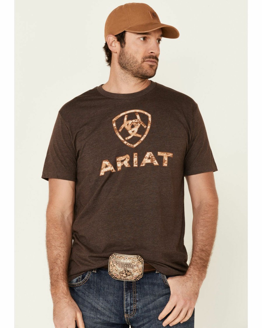 Men'S Clothing * | Ariat Men'S Liberty Usa Digi Camo Logo Short Sleeve T-Shirt Sale