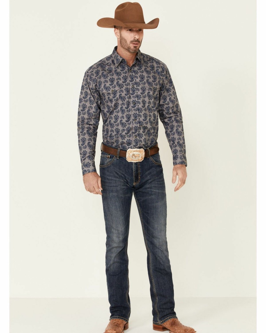 Men'S Clothing * | Ariat Men'S Plato Paisley Print Long Sleeve Button-Down Western Shirt Discount