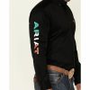 Men'S Clothing * | Ariat Men'S Solid Black Team Mexico Logo Long Sleeve Button-Down Western Shirt Clearance