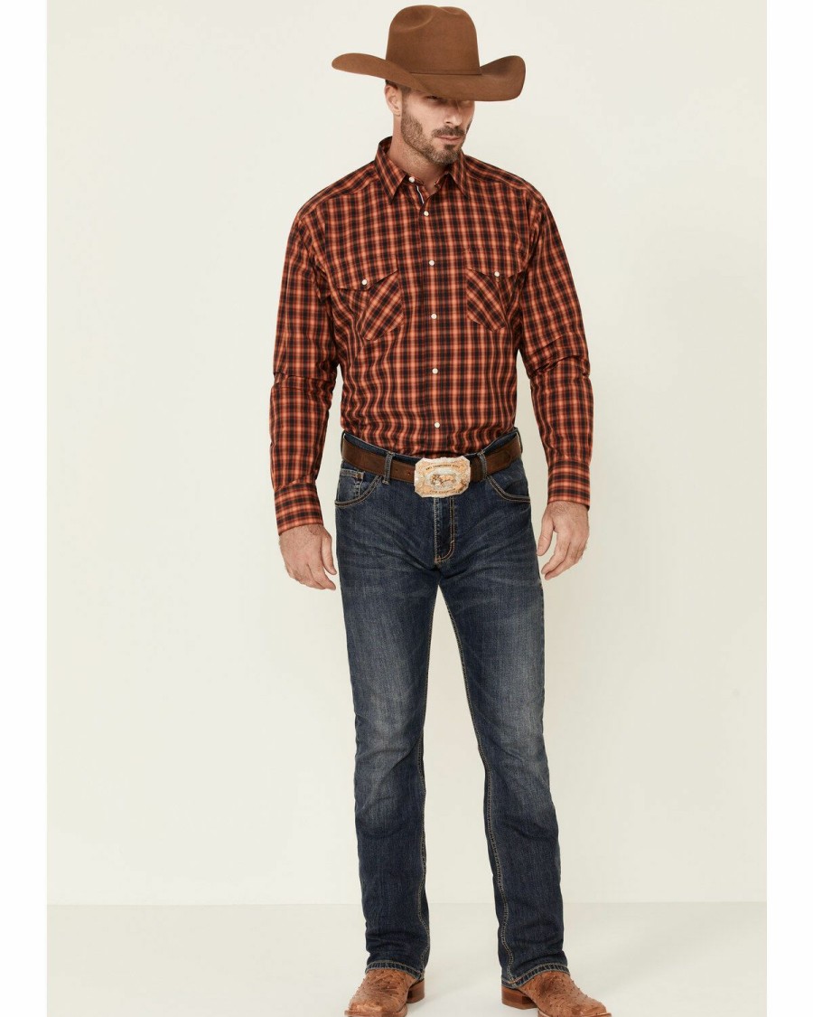 Men'S Clothing * | Ariat Men'S Pepi Small Plaid Long Sleeve Snap Western Shirt Outlet