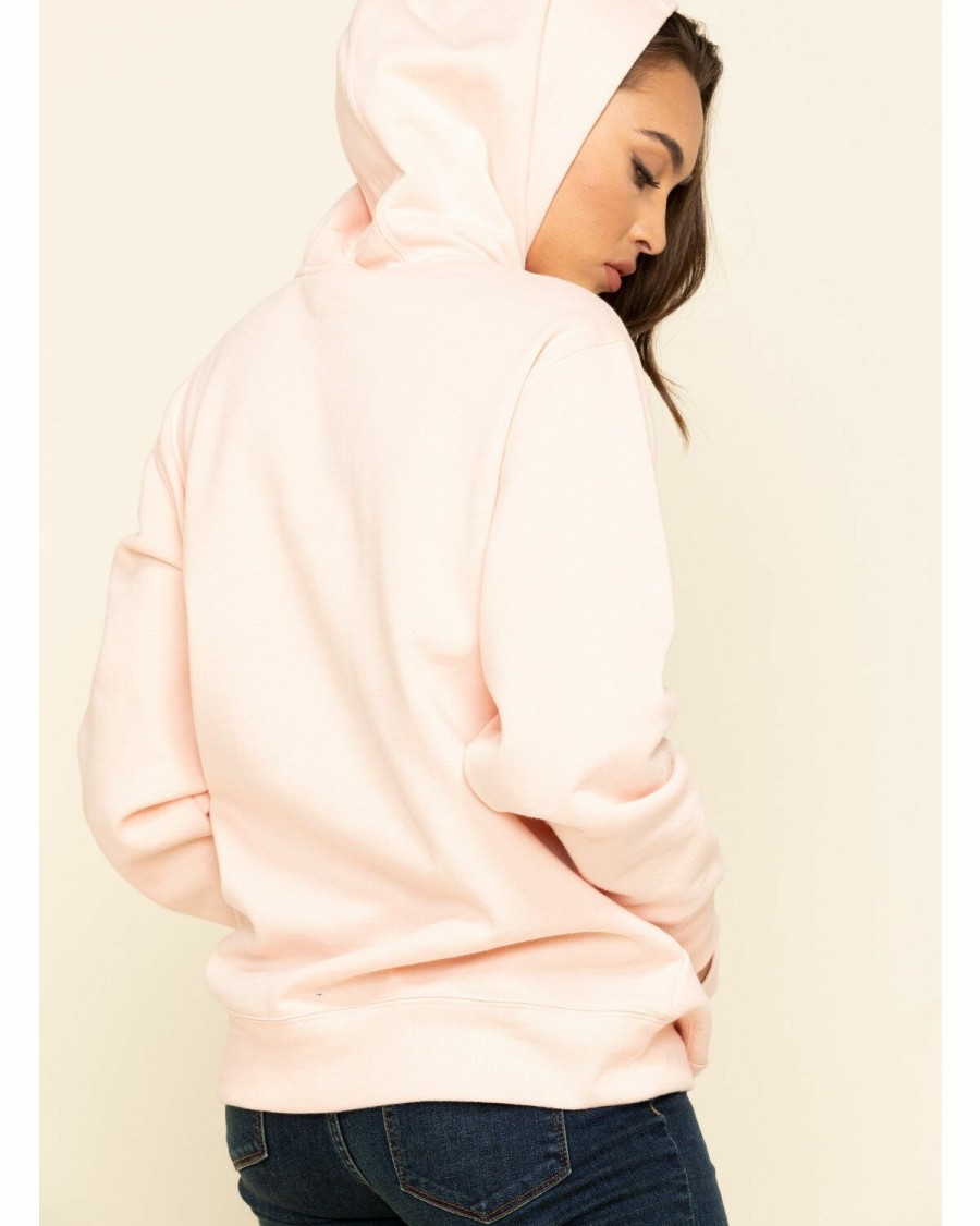 Women'S Clothing * | Ariat Women'S Blush Logo Hoodie Sweatshirt Clearance